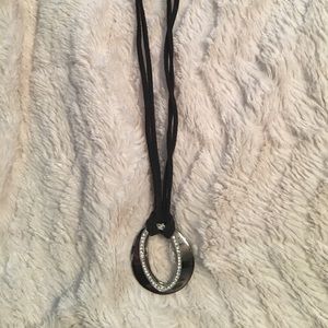 Silver rhinestone necklace